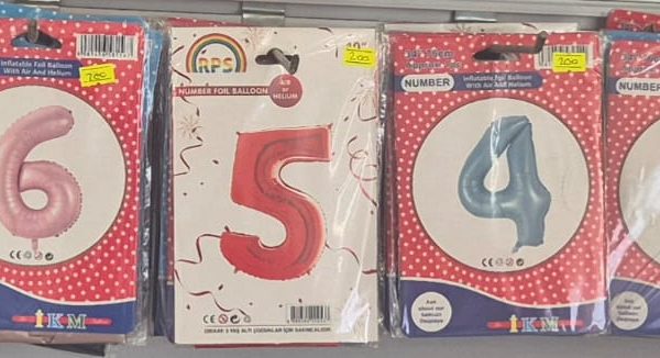 Rakam 34 ınc (76 cm) Helyum Balon