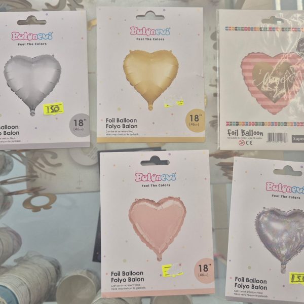 Helyum 18 ınc (46 cm) Kalp Balon
